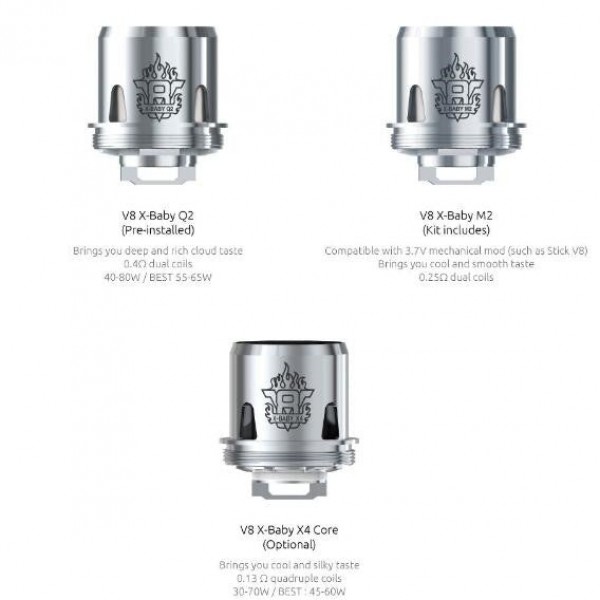 SMOK TFV8 X-Baby Coil 3pcs With Dual Coil